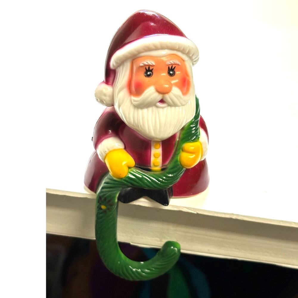 Vintage 1980s Santa Stocking Holder Sun Hill Industries Christmas